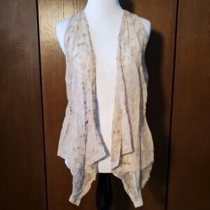 DAYTRIP SHEER SLEEVELESS SHAWL CARDIGAN SZ SMALL